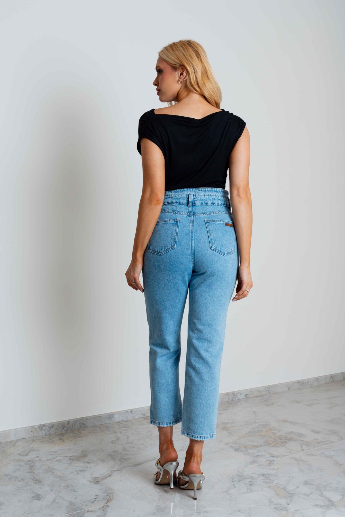 Calça Jeans Botoes Cromados