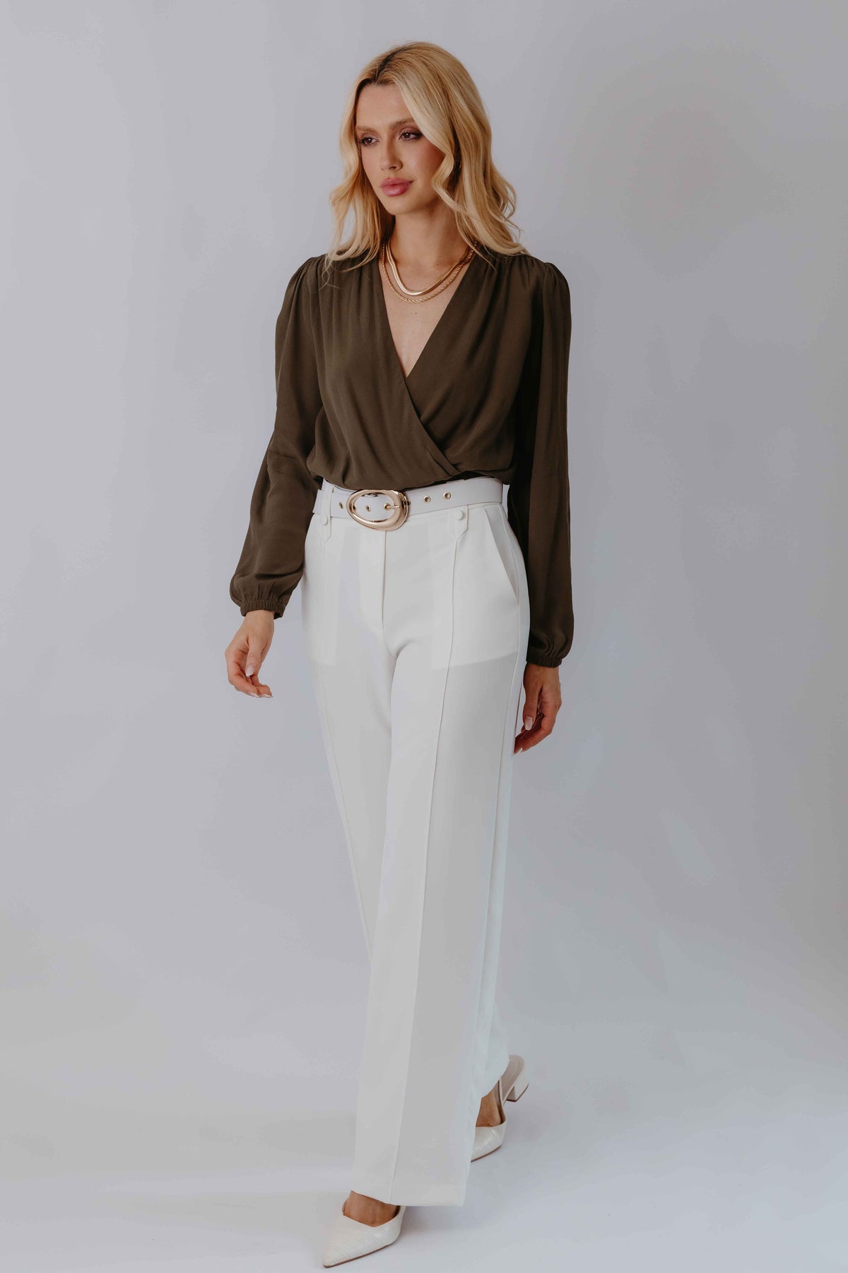 Calça Pantalona Alfaiataria Cinto