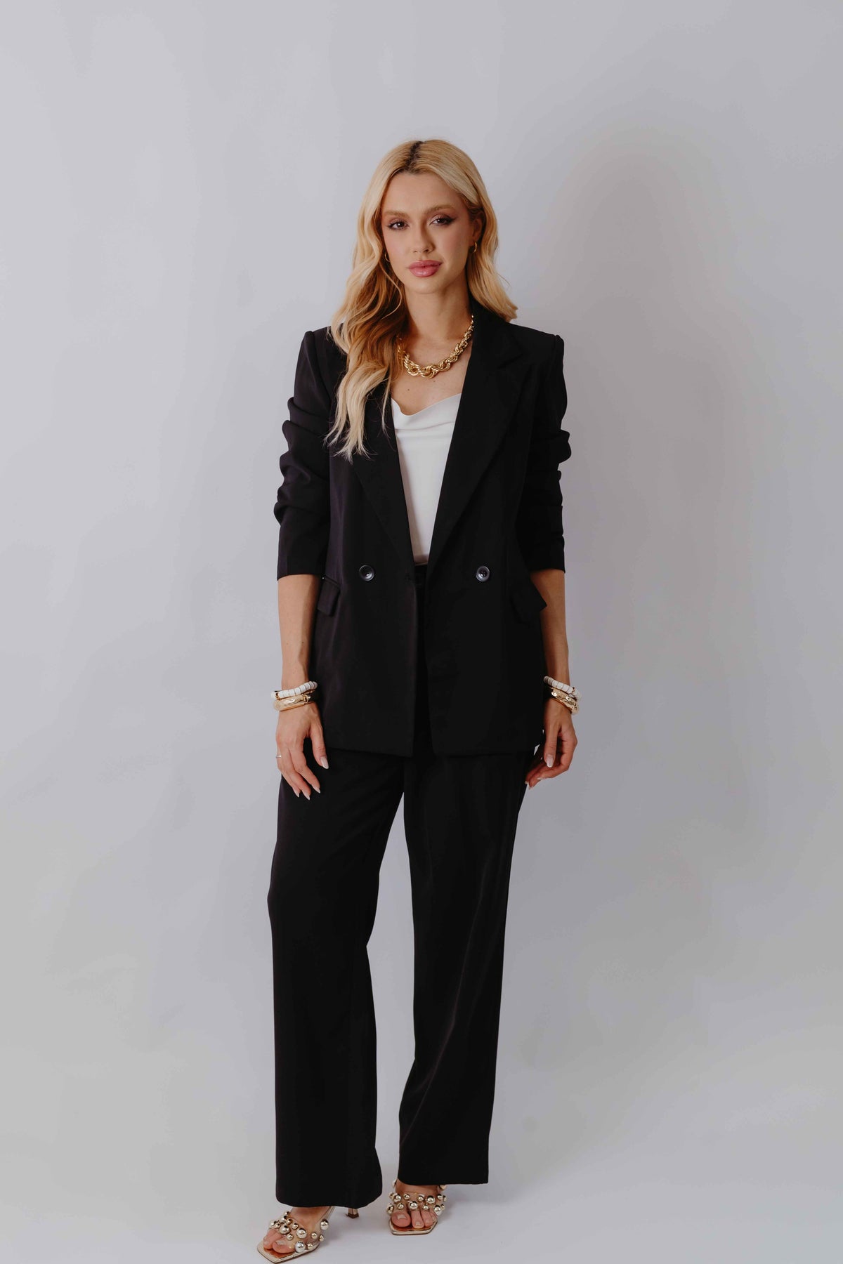 Conjunto de Blazer e Calça de Alfaiataria