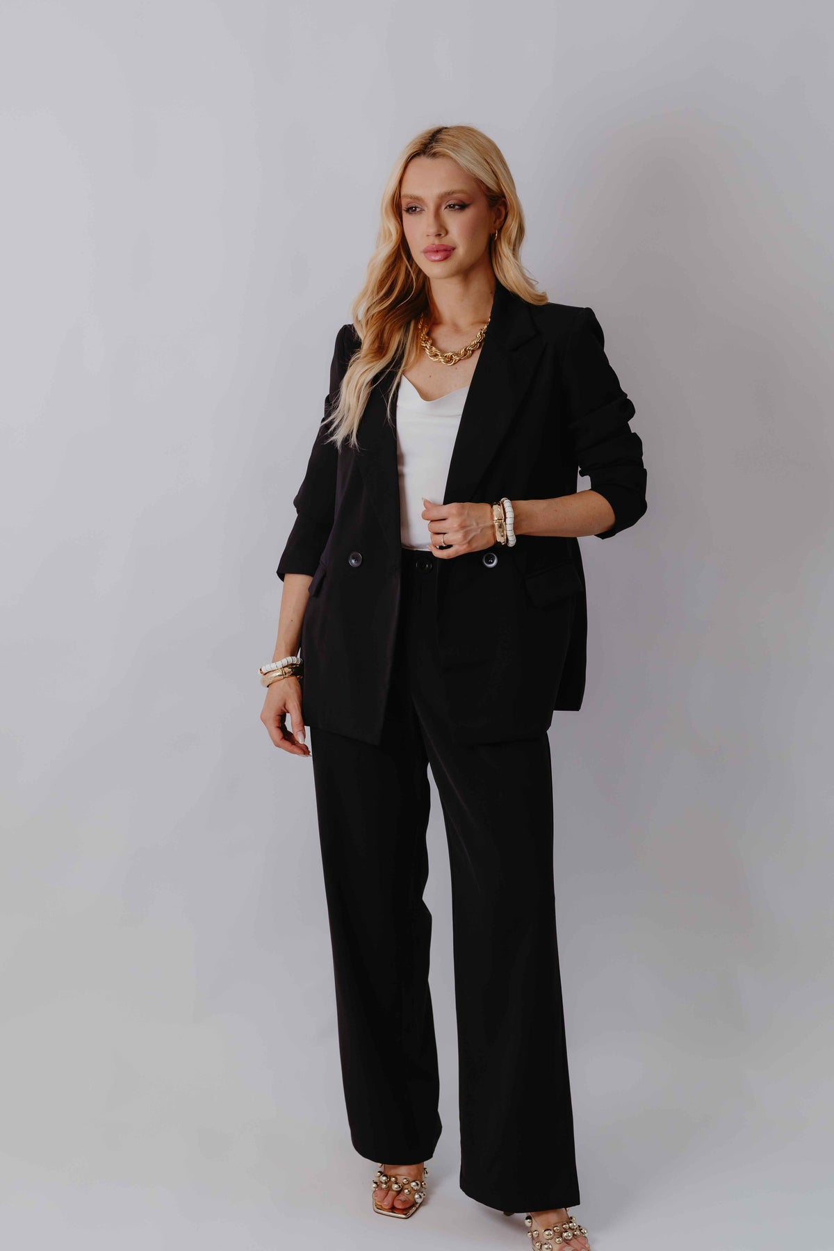 Conjunto de Blazer e Calça de Alfaiataria