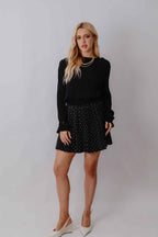 Shorts Saia Plissada Curta